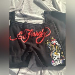 SOLD ON DEPOP! NOT AVAILABLE!!NWT black ed hardy sweats